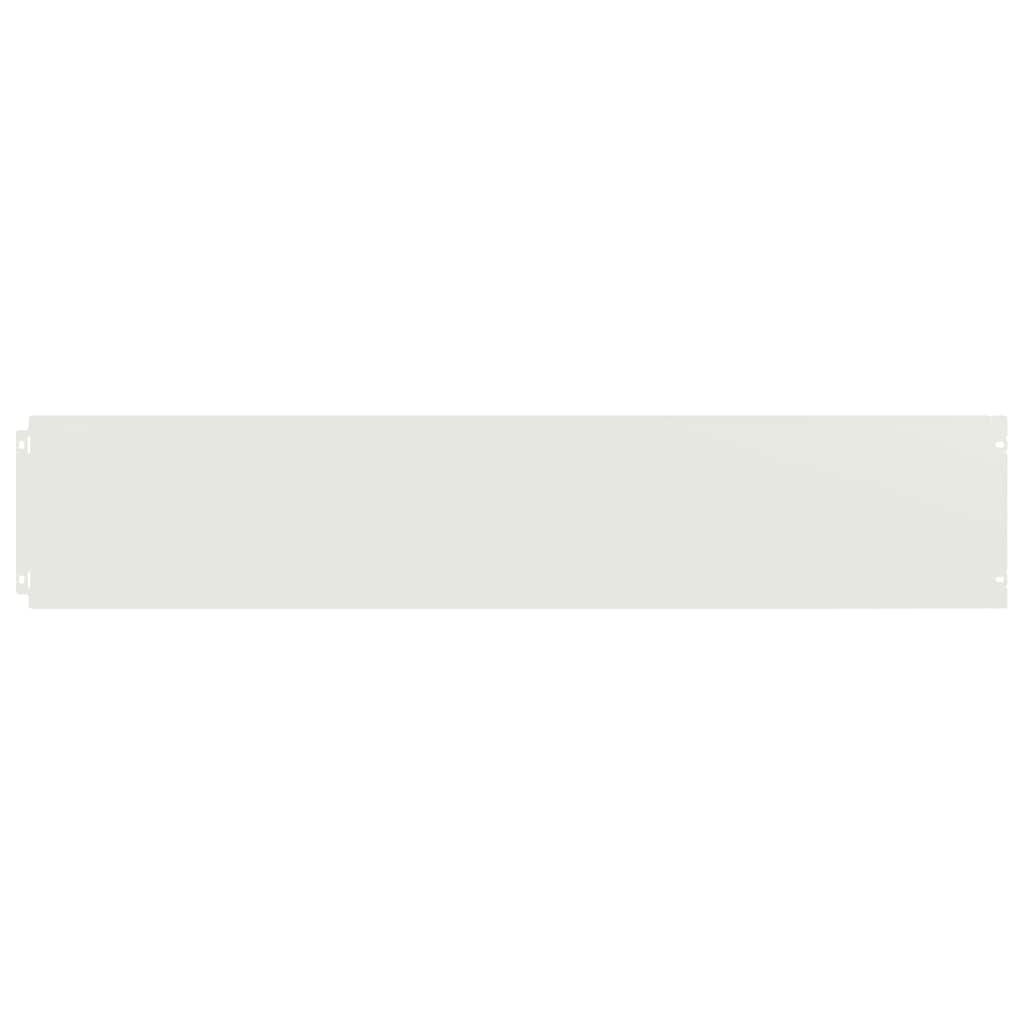 Lawn Edgings 10 pcs White 20x103 cm Cold-rolled Steel