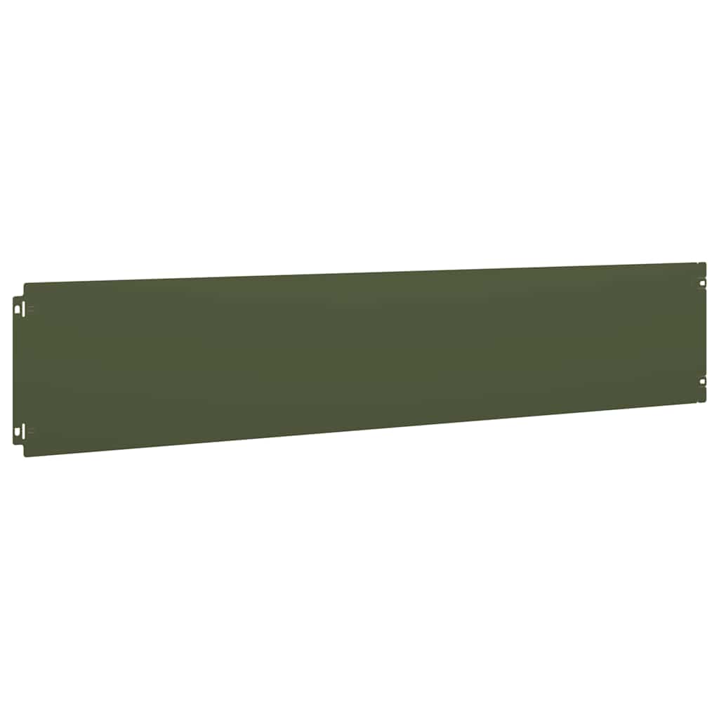 Lawn Edgings 10 pcs Olive Green 20x103 cm Cold-rolled Steel