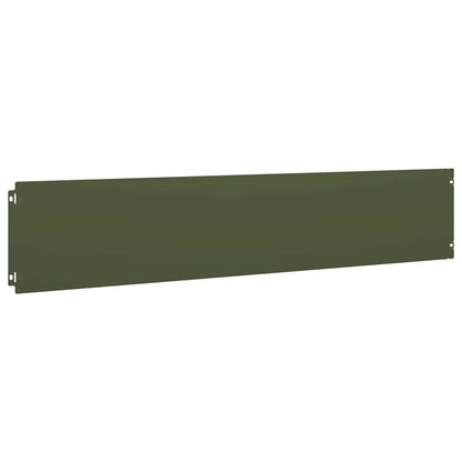 Lawn Edgings 10 pcs Olive Green 20x103 cm Cold-rolled Steel