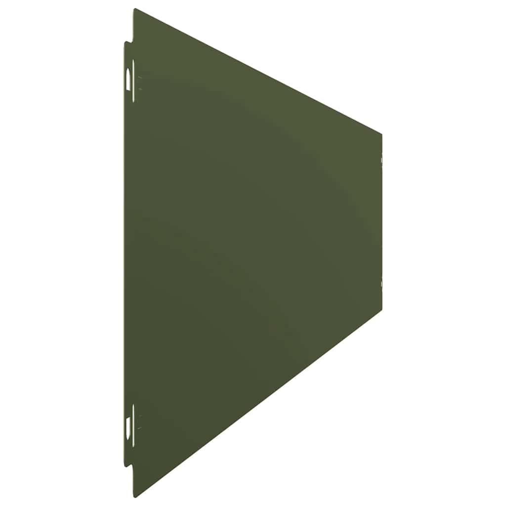 Lawn Edgings 10 pcs Olive Green 20x103 cm Cold-rolled Steel