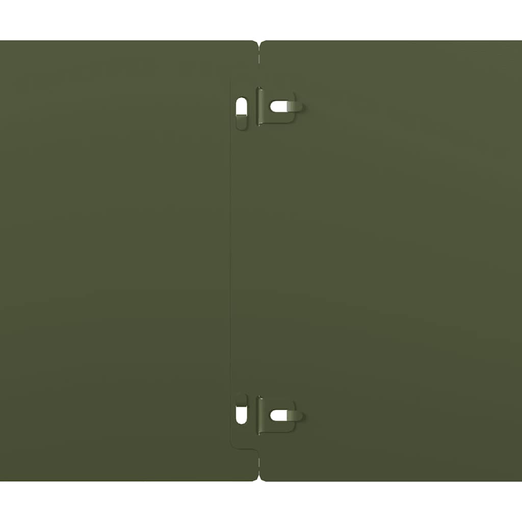 Lawn Edgings 10 pcs Olive Green 20x103 cm Cold-rolled Steel