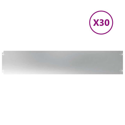 Lawn Edgings 30 pcs 20x103 cm Galvanised Steel
