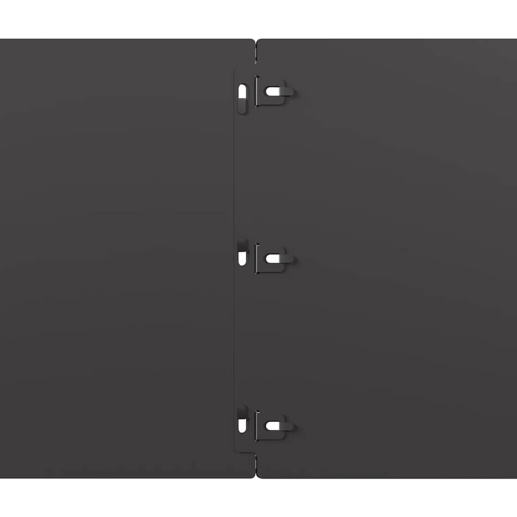 Lawn Edgings 10 pcs Black 25x103 cm Cold-rolled Steel