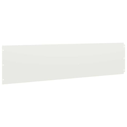 Lawn Edgings 10 pcs White 25x103 cm Cold-rolled Steel