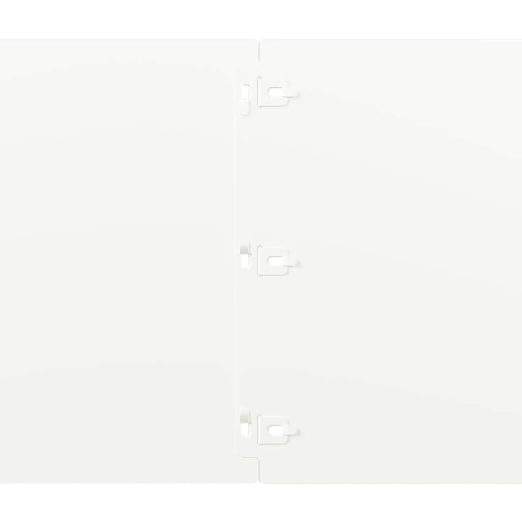 Lawn Edgings 10 pcs White 25x103 cm Cold-rolled Steel