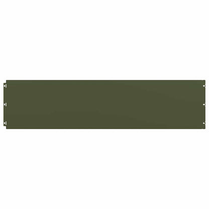 Lawn Edgings 10 pcs Olive Green 25x103 cm Cold-rolled Steel