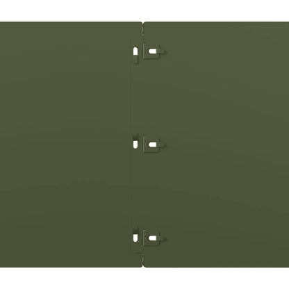 Lawn Edgings 10 pcs Olive Green 25x103 cm Cold-rolled Steel