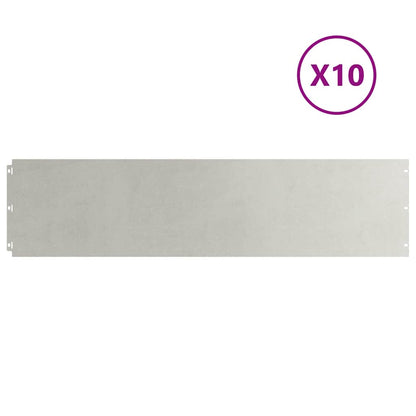 Lawn Edging 10 pcs 25 x 103 cm Stainless Steel Silver