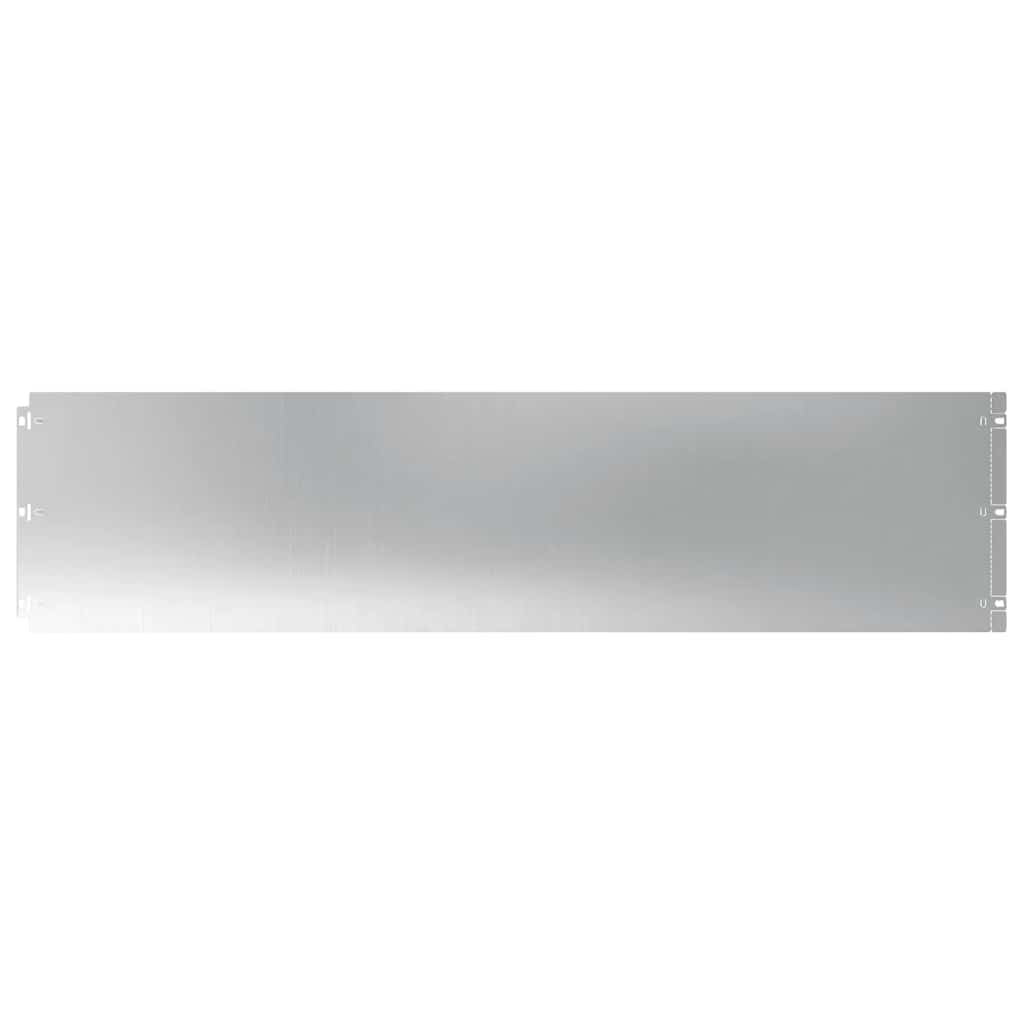 Lawn Edging 10 pcs 25 x 103 cm Galvanised Steel Silver