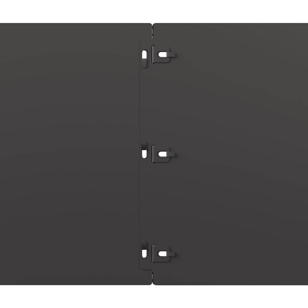 Lawn Edgings 20 pcs Black 25x103 cm Cold-rolled Steel