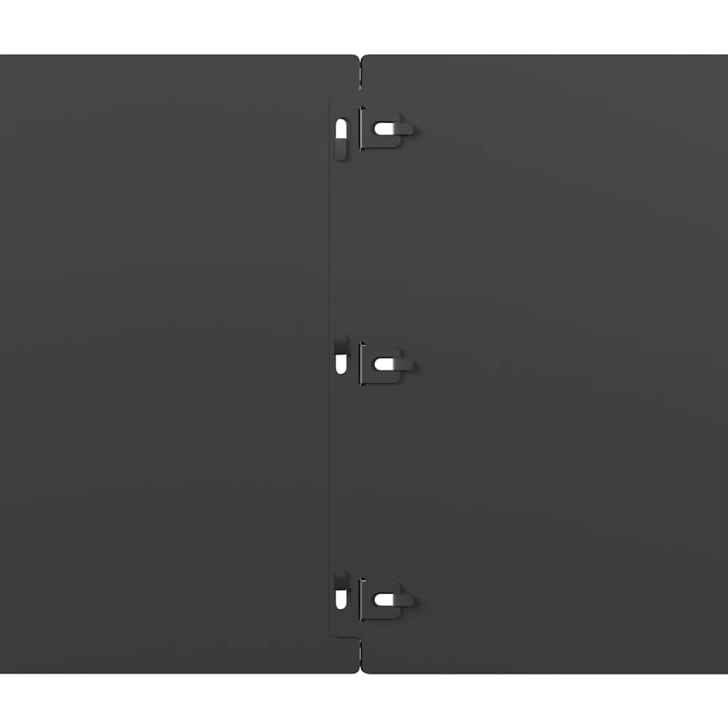 Lawn Edgings 20 pcs Black 25x103 cm Cold-rolled Steel