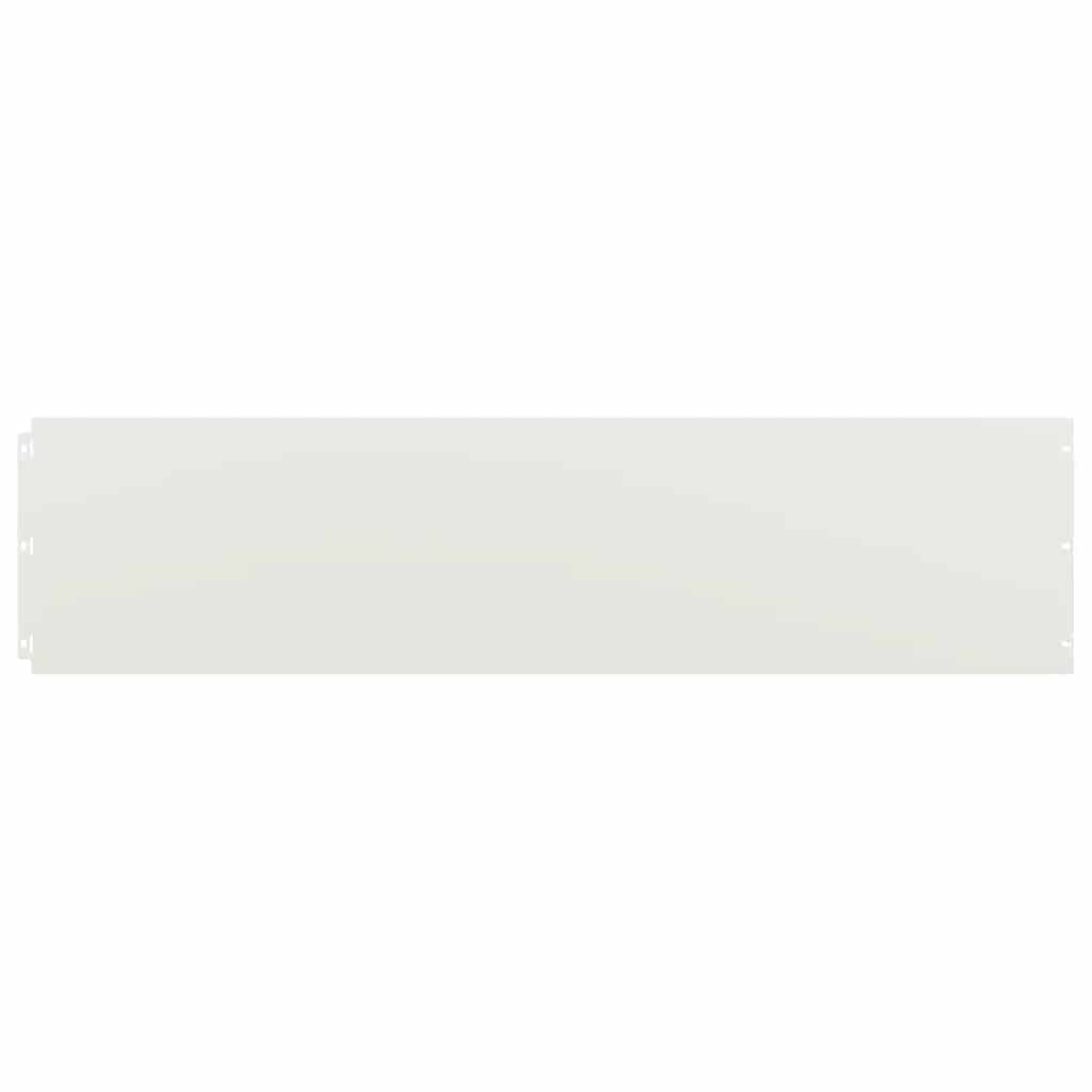 Lawn Edgings 20 pcs White 25x103 cm Cold-rolled Steel