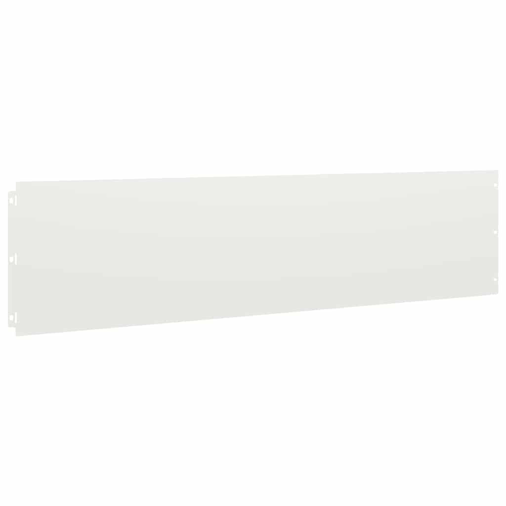Lawn Edgings 20 pcs White 25x103 cm Cold-rolled Steel