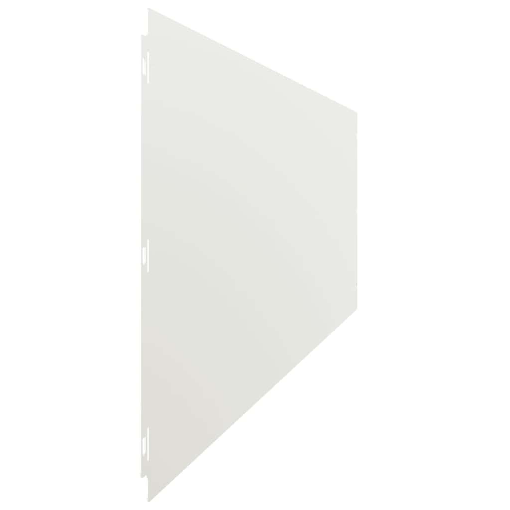 Lawn Edgings 20 pcs White 25x103 cm Cold-rolled Steel