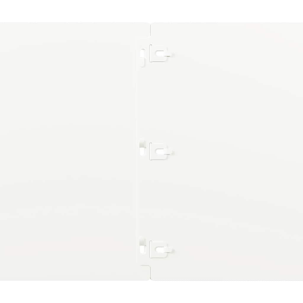 Lawn Edgings 20 pcs White 25x103 cm Cold-rolled Steel