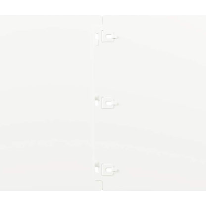 Lawn Edgings 20 pcs White 25x103 cm Cold-rolled Steel