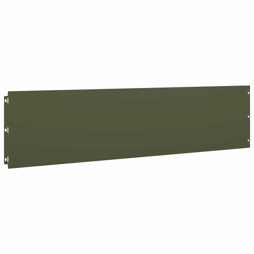 Lawn Edgings 20 pcs Olive Green 25x103 cm Cold-rolled Steel