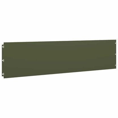 Lawn Edgings 20 pcs Olive Green 25x103 cm Cold-rolled Steel