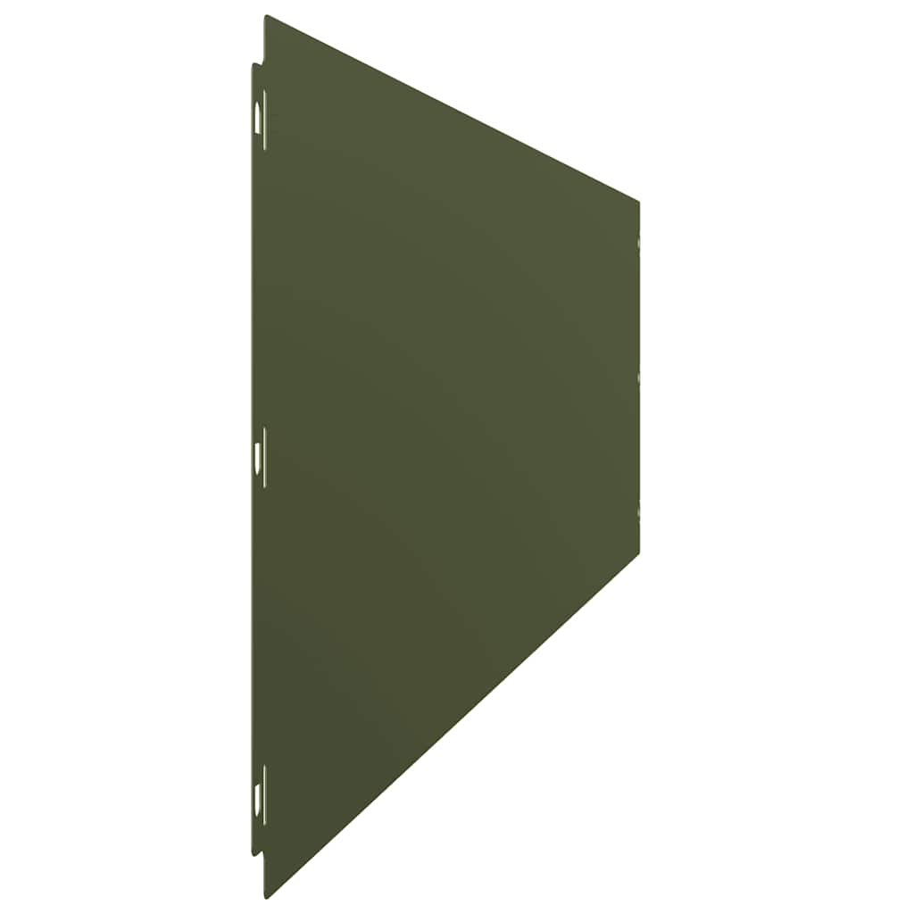 Lawn Edgings 20 pcs Olive Green 25x103 cm Cold-rolled Steel