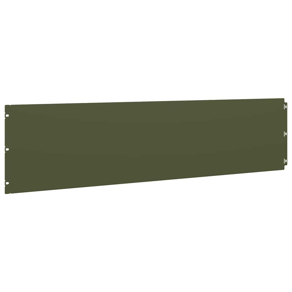 Lawn Edgings 20 pcs Olive Green 25x103 cm Cold-rolled Steel