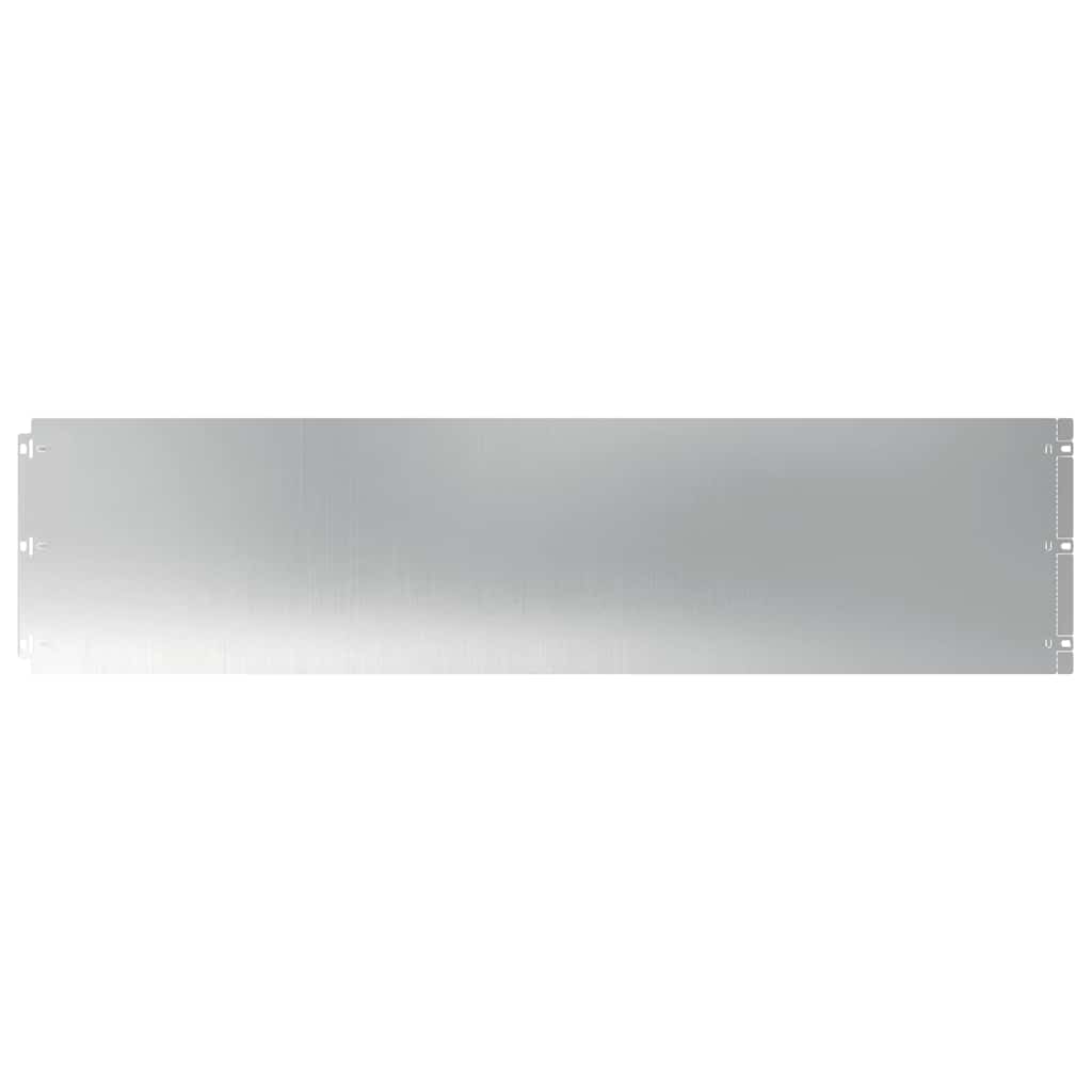 Lawn Edging 20 pcs 25 x 103 cm Galvanised Steel Silver