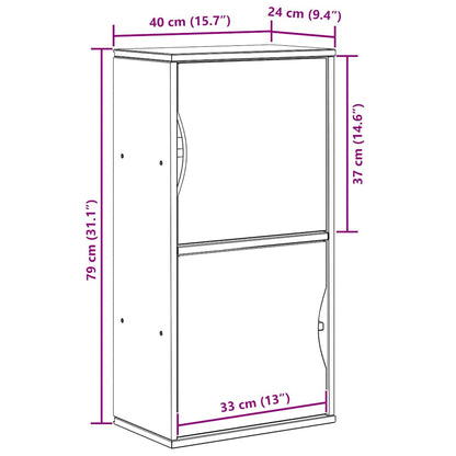 Side Cabinet "ODDA" 40x24x79 cm Solid Wood Pine