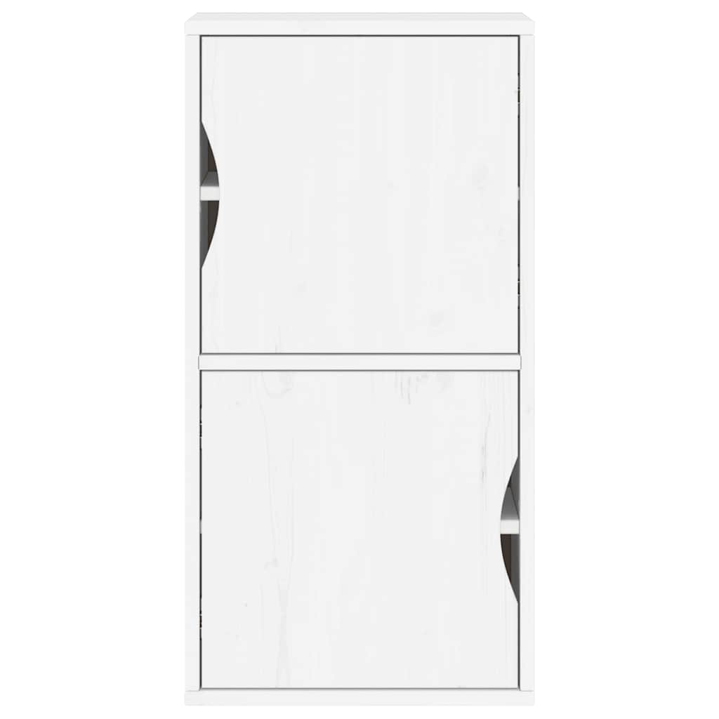 Side Cabinet "ODDA" White 40x24x79 cm Solid Wood Pine