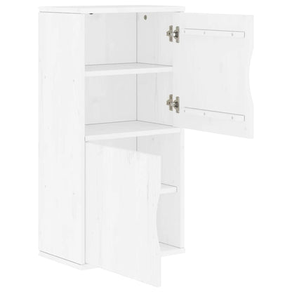 Side Cabinet ODDA White 40x24x79 cm Solid Wood Pine