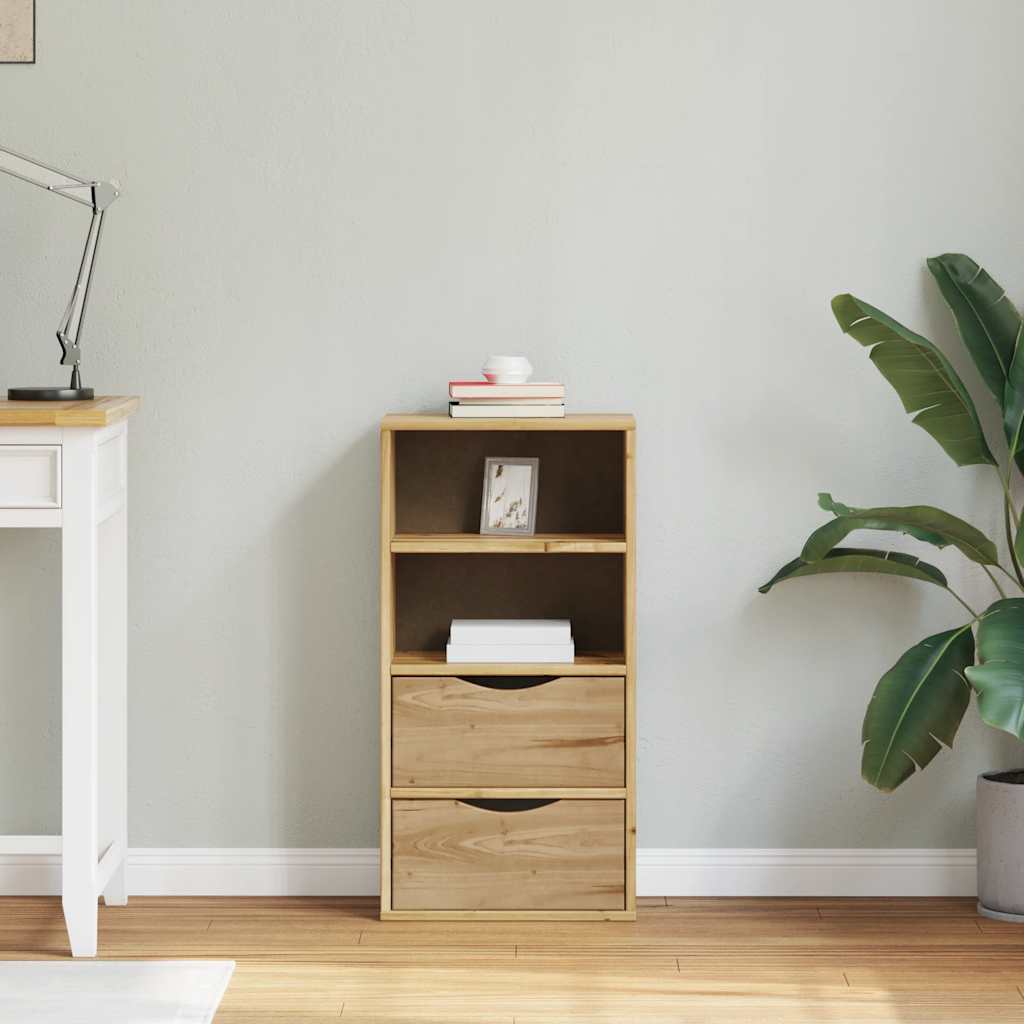 Side Cabinet with Drawers "ODDA" 40x24x79 cm Solid Wood Pine