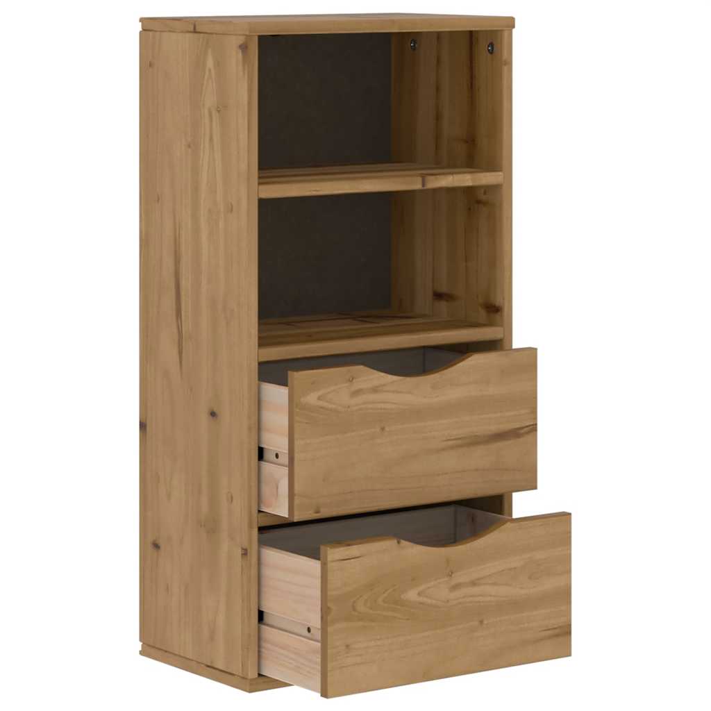 Side Cabinet with Drawers "ODDA" 40x24x79 cm Solid Wood Pine