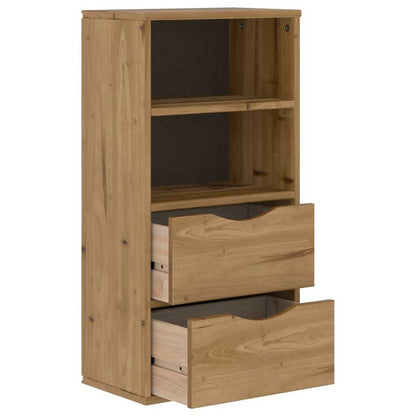 Side Cabinet with Drawers "ODDA" 40x24x79 cm Solid Wood Pine