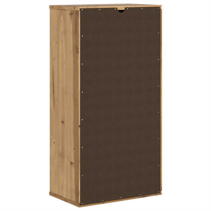 Side Cabinet with Drawers ODDA 40x24x79 cm Solid Wood Pine