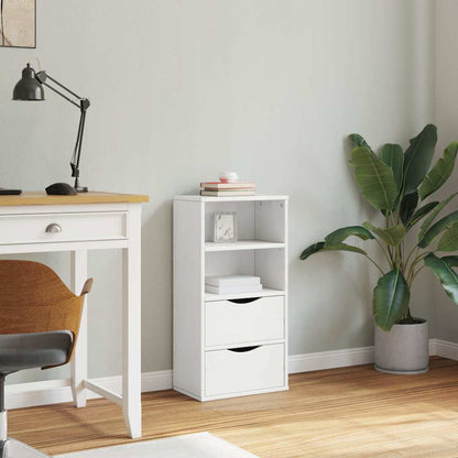 Side Cabinet with Drawers "ODDA" White 40x24x79 cm Solid Wood Pine