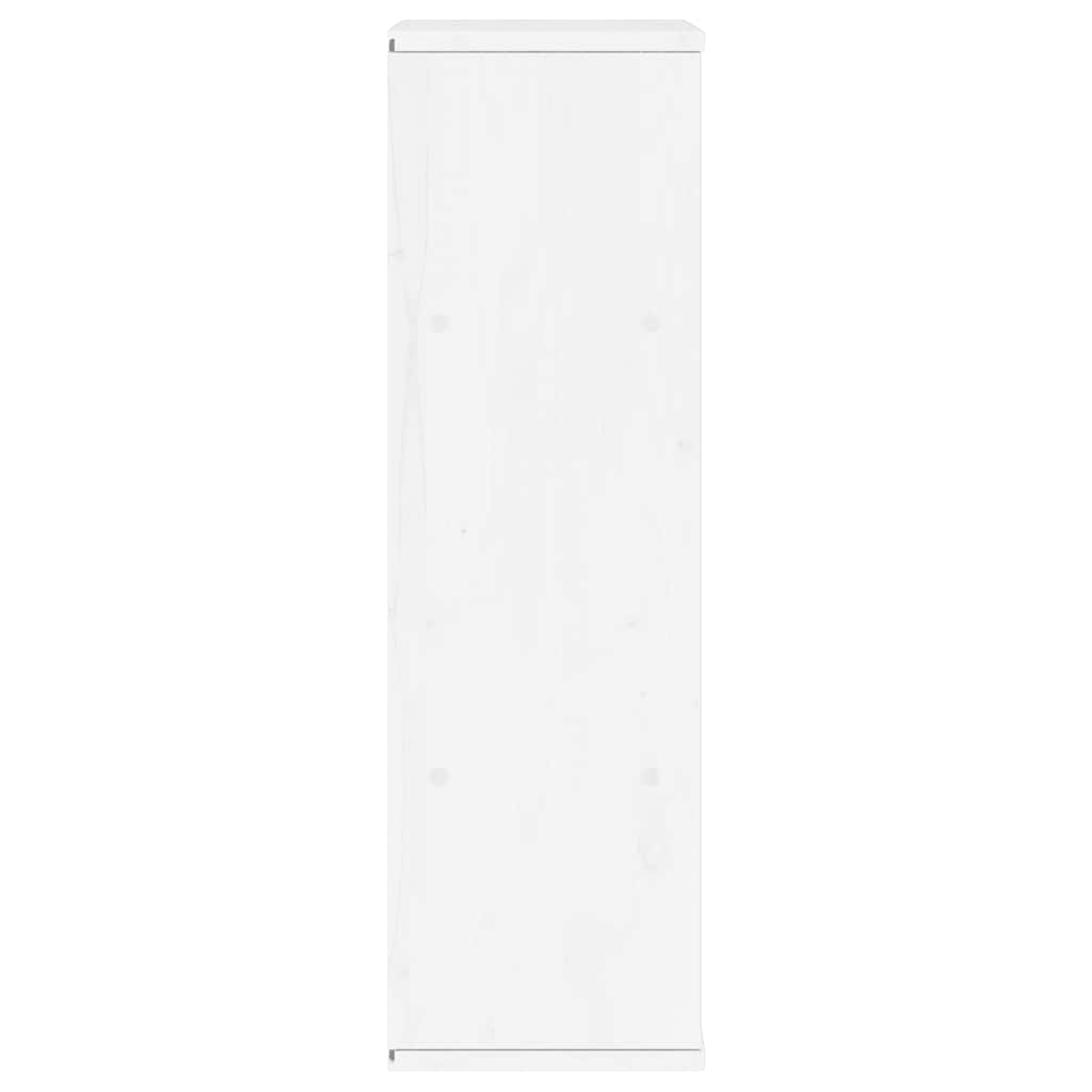 Side Cabinet with Drawers ODDA White 40x24x79 cm Solid Wood Pine