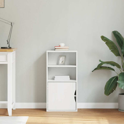 Side Cabinet ODDA White 40x24x79 cm Solid Wood Pine