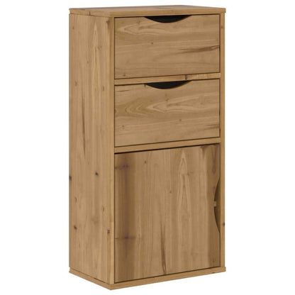 Side Cabinet with Drawers ODDA 40x24x79 cm Solid Wood Pine