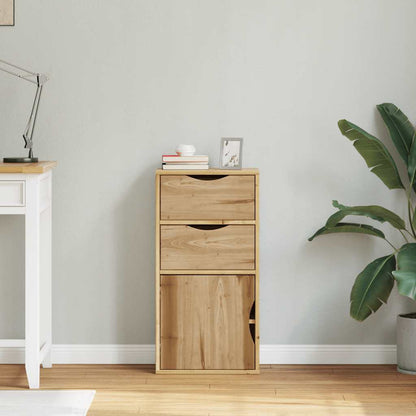Side Cabinet with Drawers ODDA 40x24x79 cm Solid Wood Pine