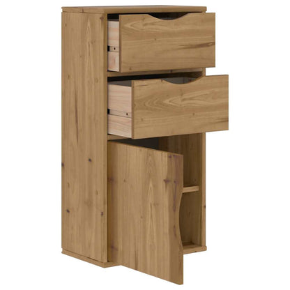 Side Cabinet with Drawers "ODDA" 40x24x79 cm Solid Wood Pine