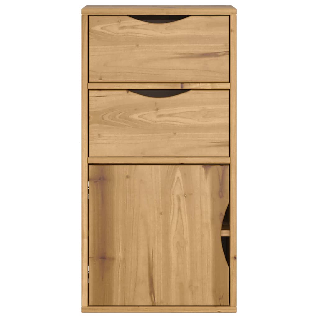 Side Cabinet with Drawers "ODDA" 40x24x79 cm Solid Wood Pine
