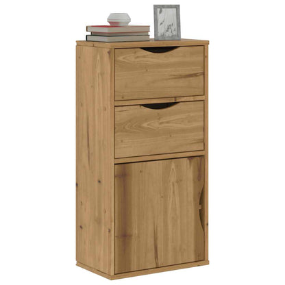 Side Cabinet with Drawers "ODDA" 40x24x79 cm Solid Wood Pine