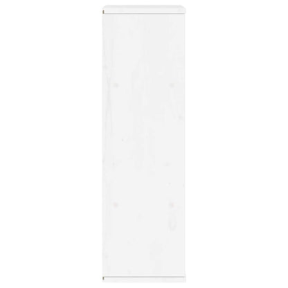 Side Cabinet with Drawers ODDA White 40x24x79 cm Solid Wood Pine