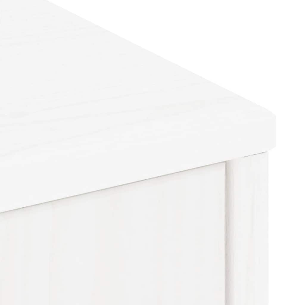 Side Cabinet with Drawers ODDA White 40x24x79 cm Solid Wood Pine