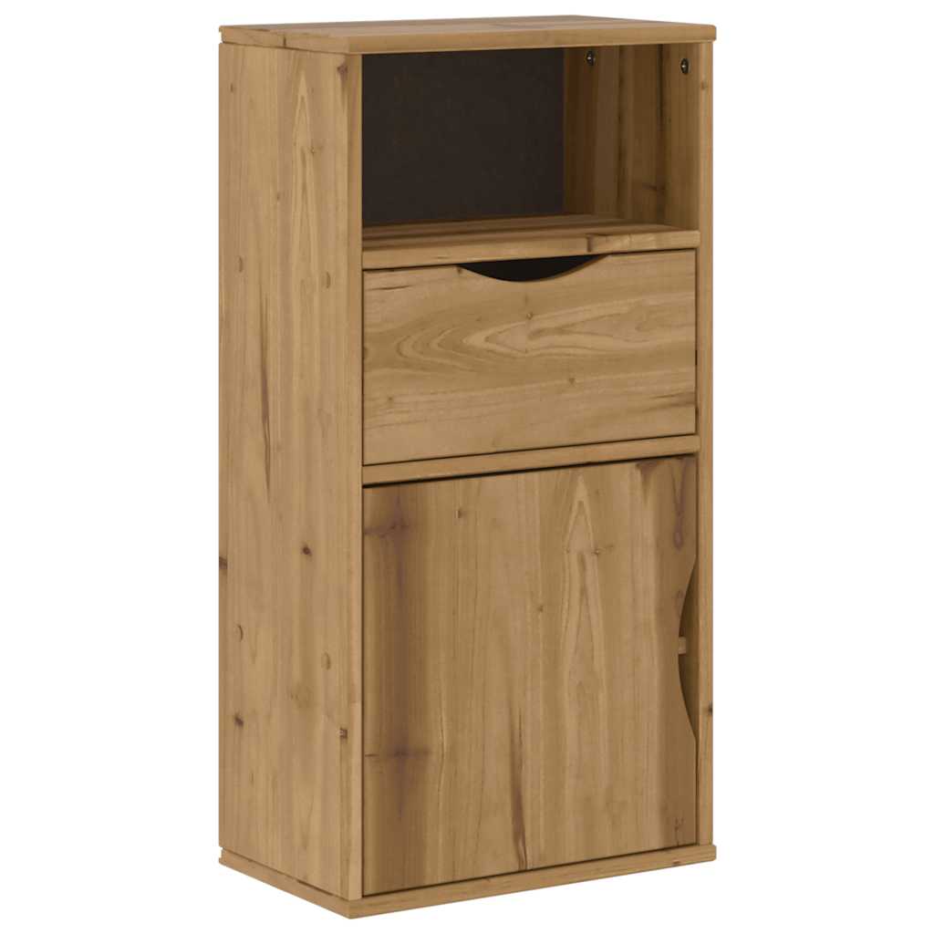 Side Cabinet with Drawer "ODDA" 40x24x79 cm Solid Wood Pine