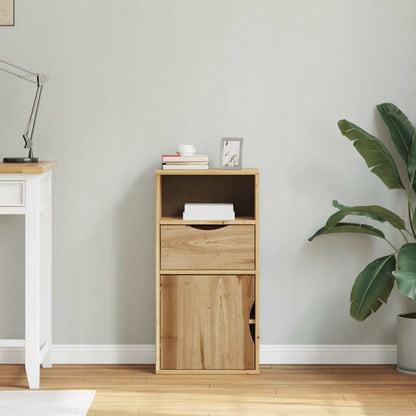 Side Cabinet with Drawer "ODDA" 40x24x79 cm Solid Wood Pine