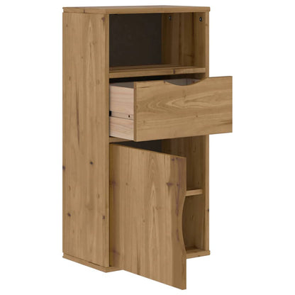 Side Cabinet with Drawer "ODDA" 40x24x79 cm Solid Wood Pine