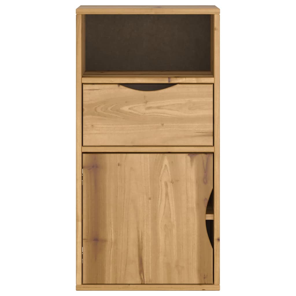 Side Cabinet with Drawer "ODDA" 40x24x79 cm Solid Wood Pine
