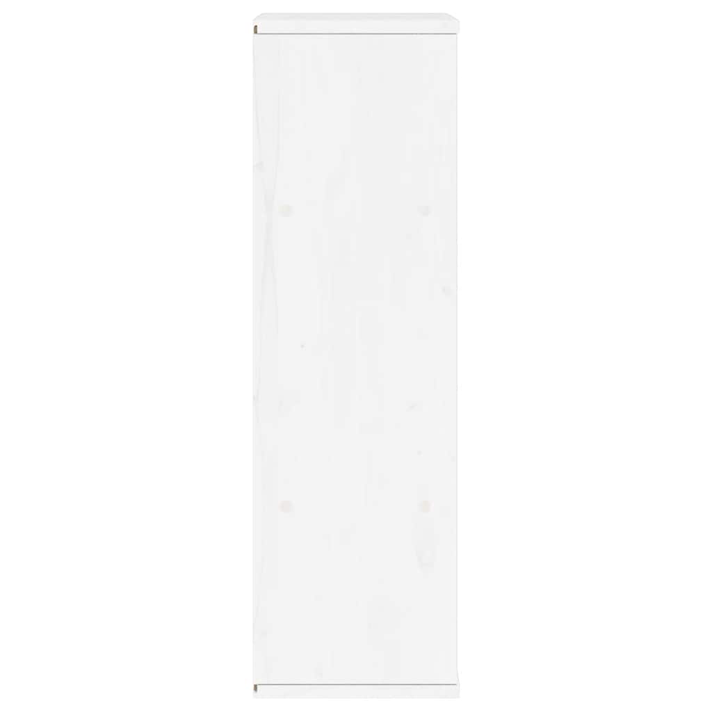 Side Cabinet with Drawer ODDA White 40x24x79 cm Solid Wood Pine