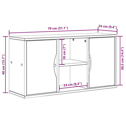 TV Cabinet ODDA 79x24x40 cm Solid Wood Pine