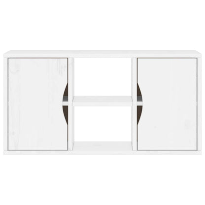 TV Cabinet ODDA White 79x24x40 cm Solid Wood Pine