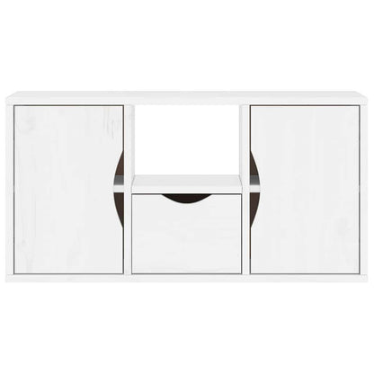 TV Cabinet with Drawer “ODDA” White 79x24x40 cm Solid Wood Pine